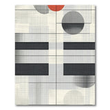 Geometric Modern Abstract Area Rug Black Grey Red