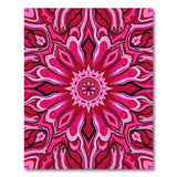 Pink Vibrant Pink Mandala Floral Area Rug