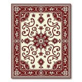 Red Red Ivory Traditional Persian Area Rug
