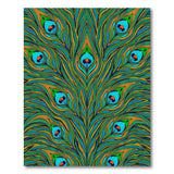 Vibrant Peacock Feathers Area Rug