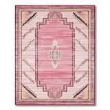 Pink Vibrant Pink Southwestern Geometric Area Rug