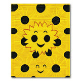 Cheerful Smiling Sun Polka Dot Kids Area Rug