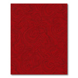 Red Abstract Contour Wave Area Rug