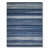 Geometric Modern Modern Blue Striped Area Rug