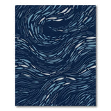 Blue Fish Swirl Coastal Area Rug