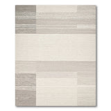Modern Grey Tonal Striped Geometric Area Rug