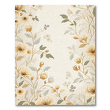Cream Magnolia Floral Vintage Area Rug