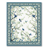 Blue Birds Branches Persian Area Rug