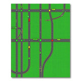 Kids Cartoon City Roads Traffic Map Area Rug