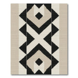 Beige Black Geometric Diamond Area Rug