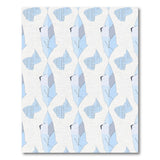 Blue Geometric Diamond Facet Area Rug