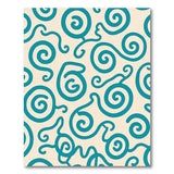 Swirl Blue and Teal Swirl Abstract Area Rug