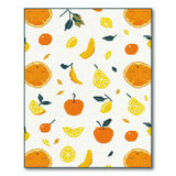 Vibrant Pixel Fruit Medley Area Rug