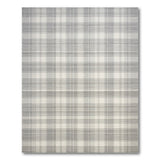 Rustic Farmhouse Grey Plaid Check Area Rug