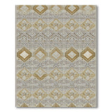 Beige Geometric Diamond Pattern Area Rug