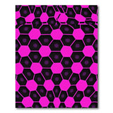 Bold Pink Hexagon Geometric Area Rug