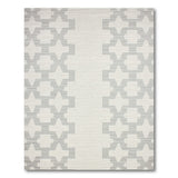Modern Grey Geometric Lattice Area Rug