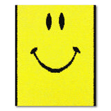 Yellow Cheerful Yellow Smiley Face Shag Rug