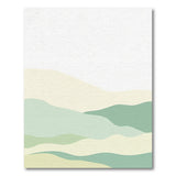 Serene Layered Green Wave Abstract Area Rug