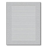 Black White Geometric Lace Border Area Rug