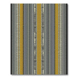 Bold Yellow Grey Striped Geometric Area Rug