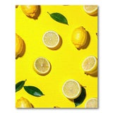 Zesty Lemon Slices Yellow Area Rug