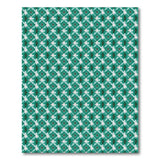 Teal Green Geometric Floral Lattice Rug