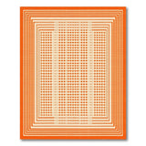 Orange Vibrant Orange Diamond Grid Area Rug