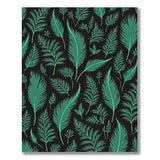 Teal Fern Feather Pattern Area Rug