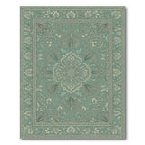 Blue and Teal Floral Vintage Medallion Area Rug