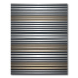 Layered Grey Stripe Modern Area Rug