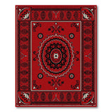 Rich Red Persian Medallion Area Rug
