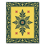 Ornate Yellow Persian Medallion Rug