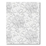 Elegant Grey Floral Swirl Area Rug