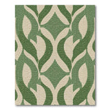 Green Interlocking Leaf Area Rug