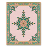 Ornate Pink Floral Medallion Persian Rug