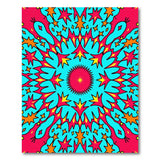 Multi-color and Patterns Vibrant Starburst Multi-Color Geometric Area Rug