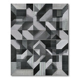 Modern Geometric Black White No. 21 Area Rug