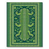 Green Crocodile Heritage Tribal Area Rug
