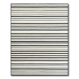 Striped Bold Black White Horizontal Striped Area Rug