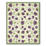 Purple Floral Vintage Purple Floral Vine Area Rug