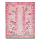 Whimsical Pink Dinosaur Adventure Kids Rug