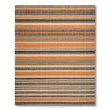 Bold Orange Striped Southwestern Rug