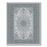Grey Navy Traditional Persian Medallion Rug