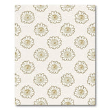 Chamomile Daisy Outline Pattern Area Rug