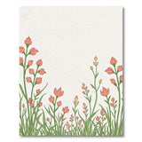 Coral Pink Floral Meadow Area Rug