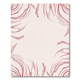 Red Swirling Leaf Abstract Area Rug