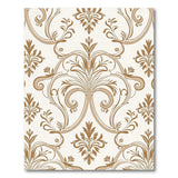 Opulent Cream Gold Damask Area Rug