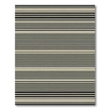 Grey Striped Geometric Area Rug