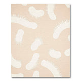 Beige Abstract Microbe Silhouette Area Rug